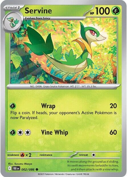 Image for Servine (002/086) [SV: Black Bolt] - Pokemon