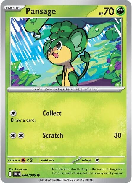Image for Pansage (004/086) [SV: Black Bolt] - Pokemon