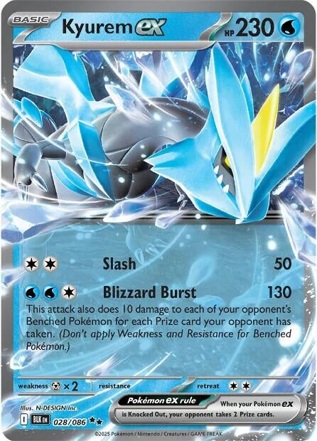 Image for Kyurem ex (028/086) [SV: Black Bolt] - Pokemon