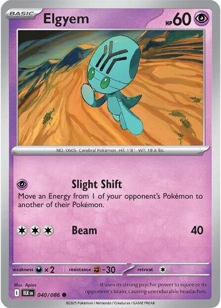 Image for Elgyem (040/086) [SV: Black Bolt] - Pokemon