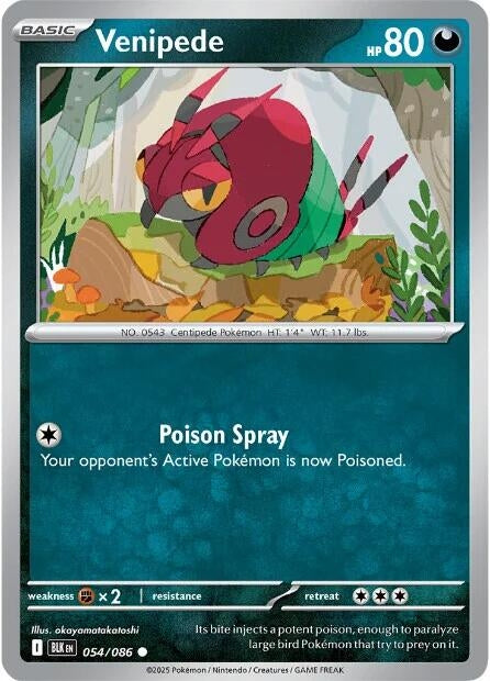Image for Venipede (054/086) [SV: Black Bolt] - Pokemon