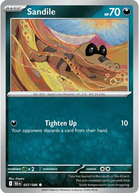 Image for Sandile (057/086) [SV: Black Bolt] - Pokemon