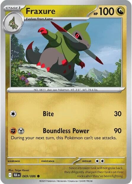 Image for Fraxure (069/086) [SV: Black Bolt] - Pokemon