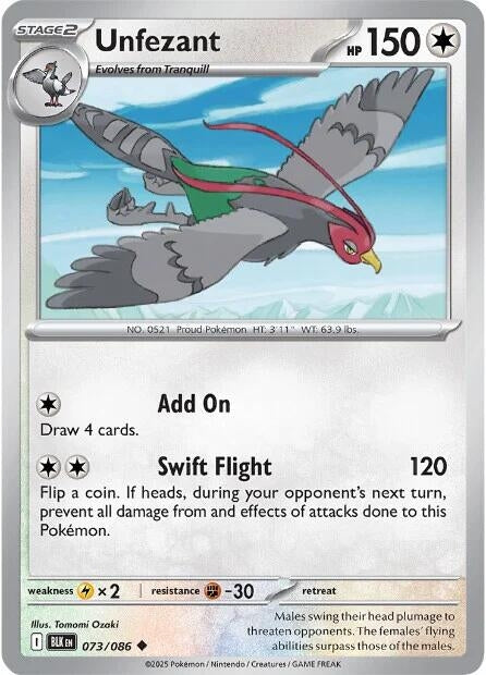 Image for Unfezant (073/086) [SV: Black Bolt] - Pokemon