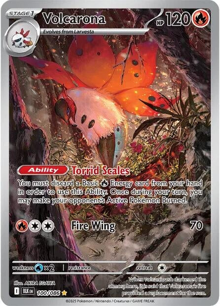 Image for Volcarona (100/086) [SV: Black Bolt] - Pokemon