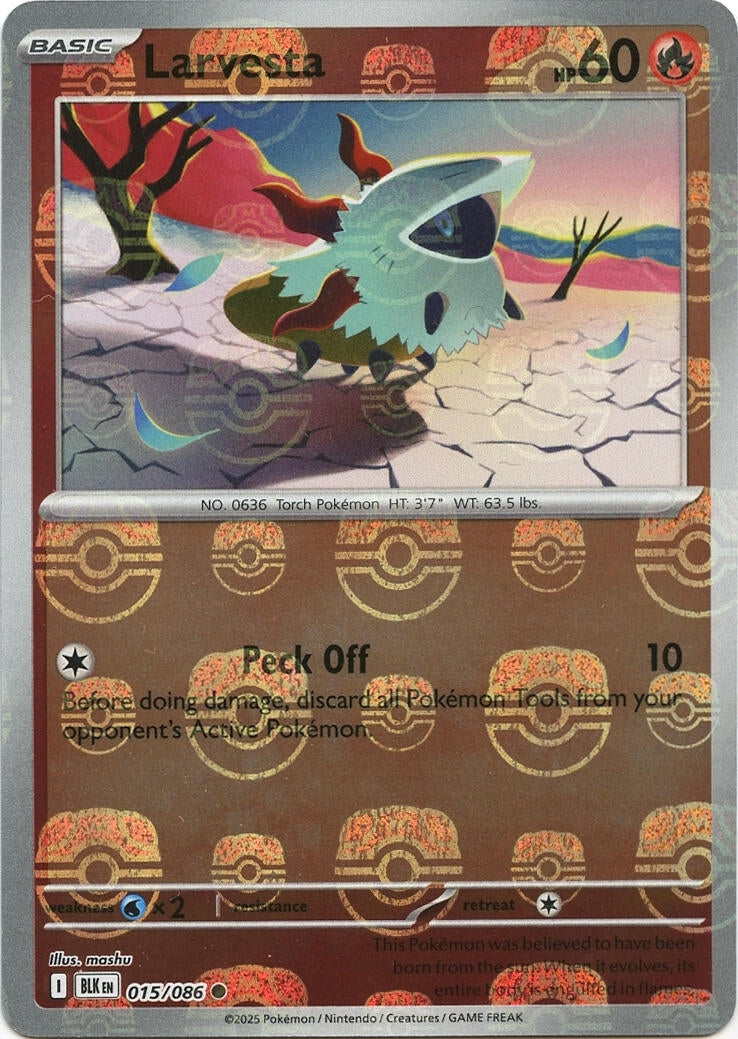 Larvesta (Master Ball Pattern) (015/086) [SV: Black Bolt]