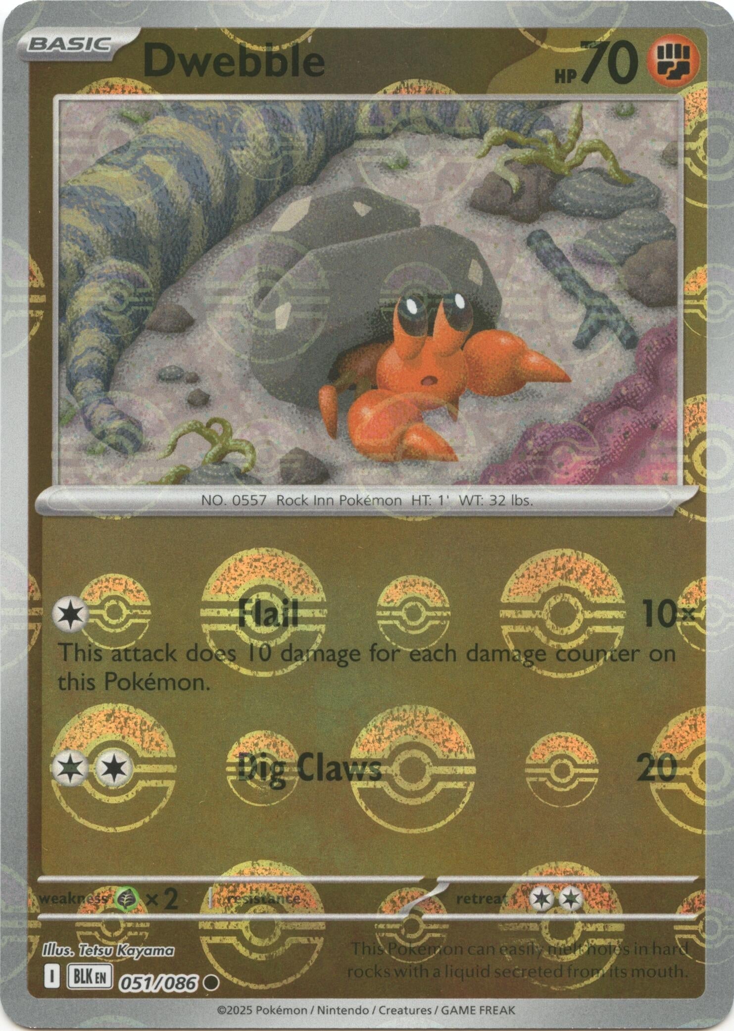 Image for Dwebble (Poke Ball Pattern) (051/086) [SV: Black Bolt] - Pokemon