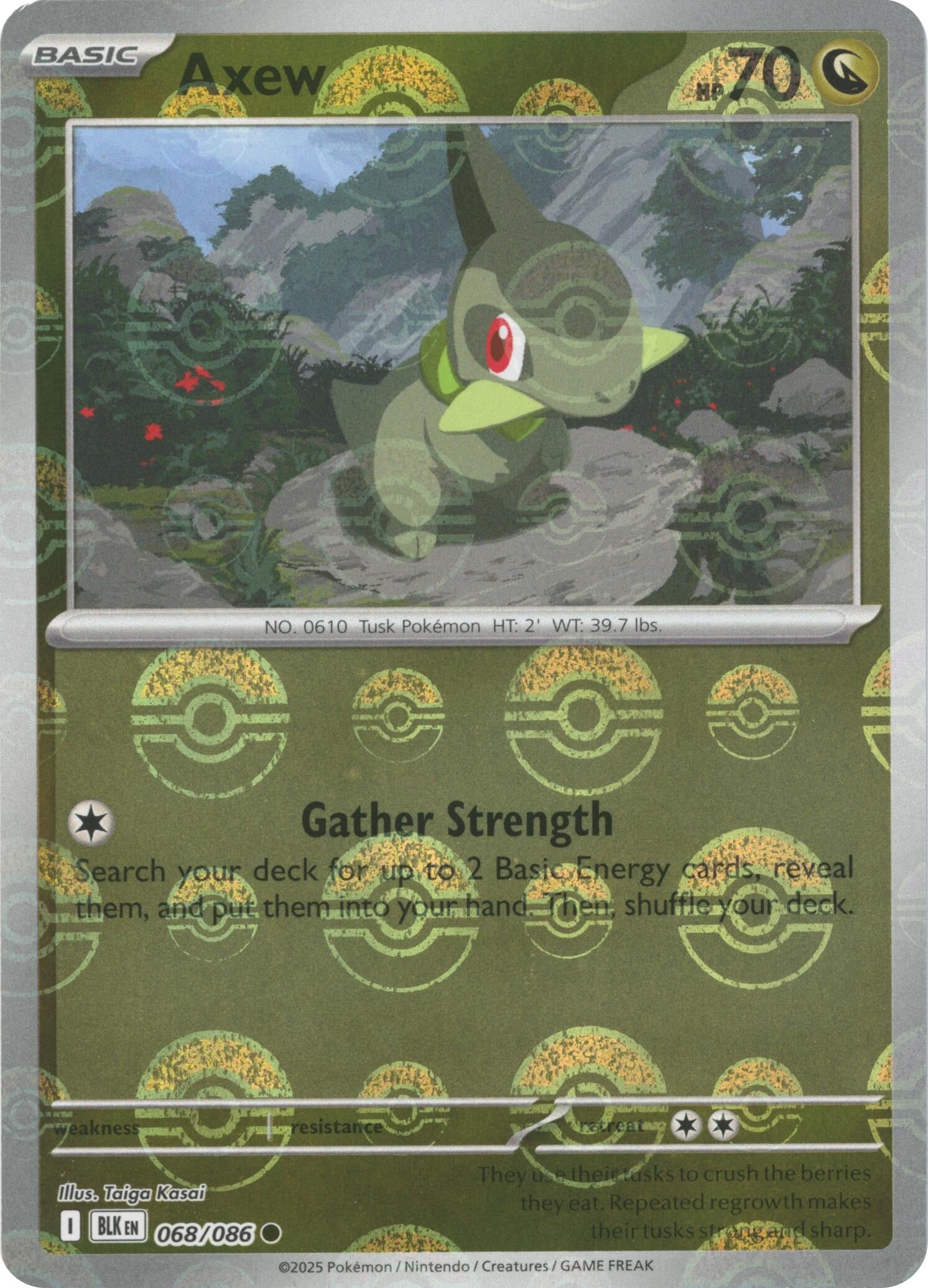 Image for Axew (Poke Ball Pattern) (068/086) [SV: Black Bolt] - Pokemon