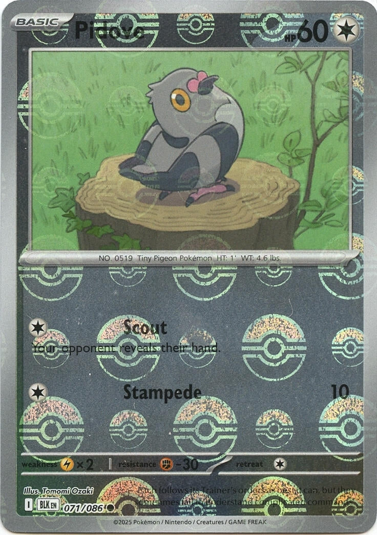 Pidove (Poke Ball Pattern) (071/086) [SV: Black Bolt]