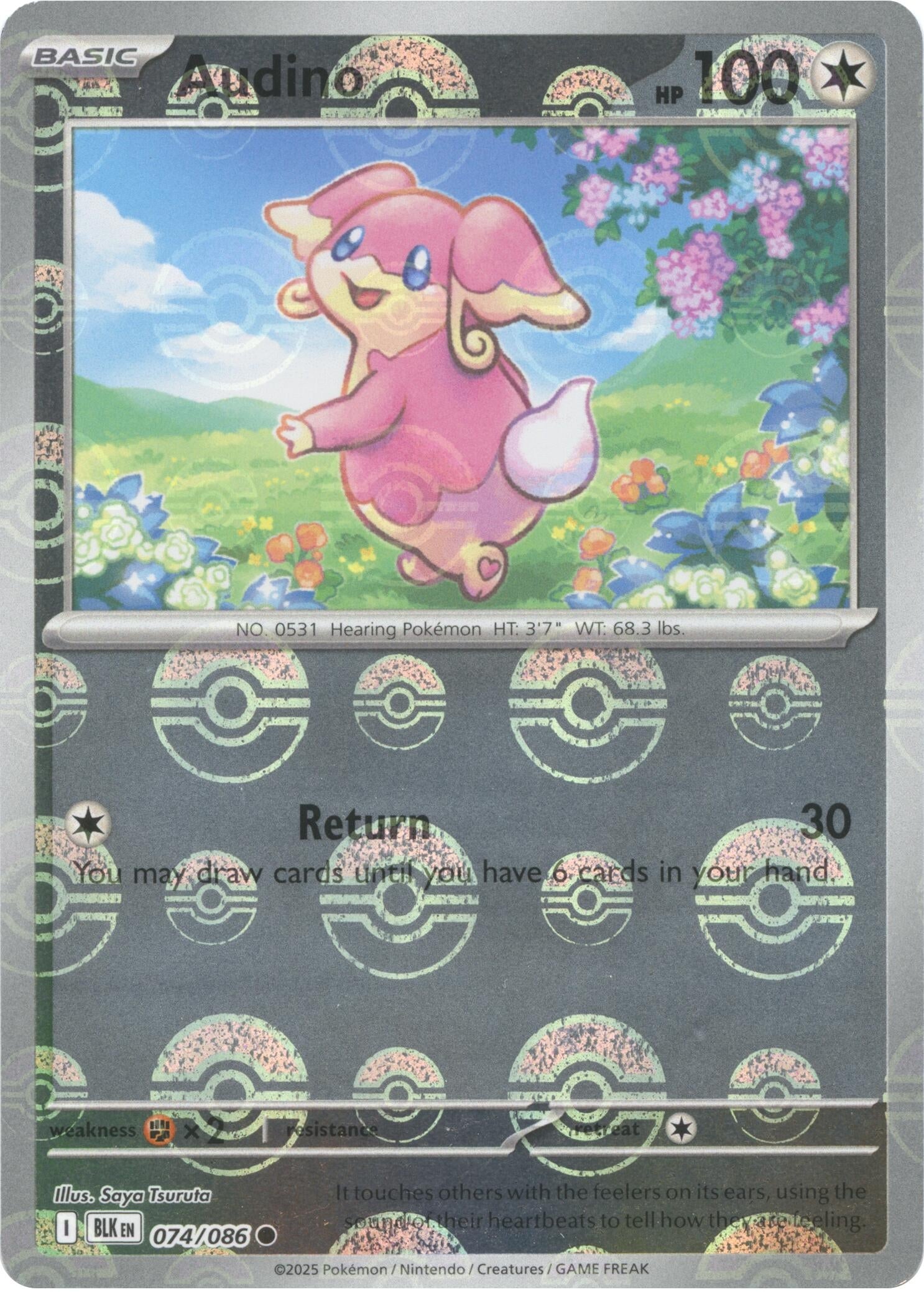 Image for Audino - 074/086 (Poke Ball Pattern) (074/086) [SV: Black Bolt] - Pokemon