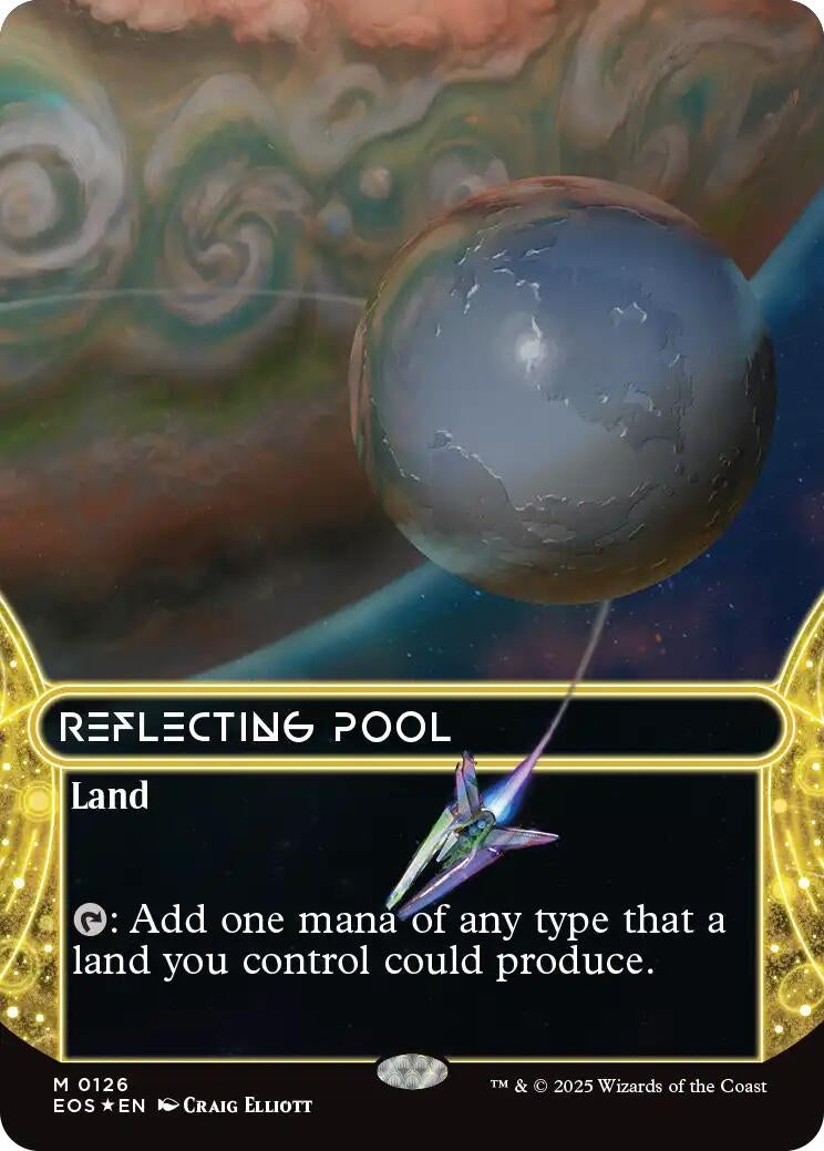 Image for Reflecting Pool (0126) (Borderless) (Galaxy Foil) (126) [Edge of Eternities: Stellar Sights] - Magic: The Gathering