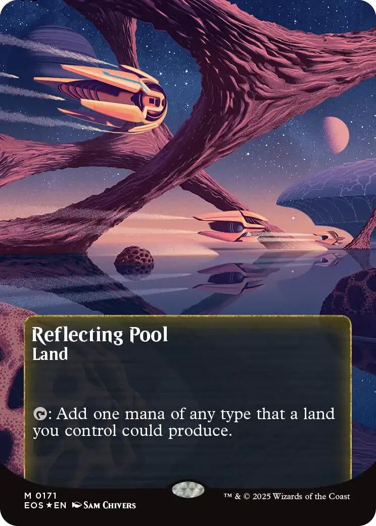Image for Reflecting Pool (0171) (Borderless) (Galaxy Foil) (171) [Edge of Eternities: Stellar Sights] - Magic: The Gathering