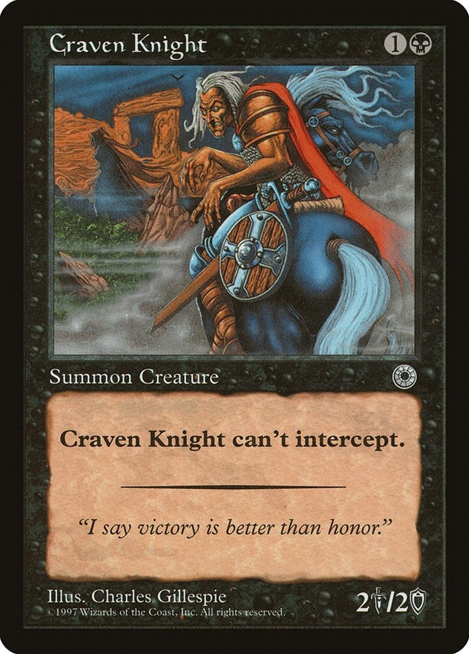 Image for Craven Knight [Portal] - Magic: The Gathering