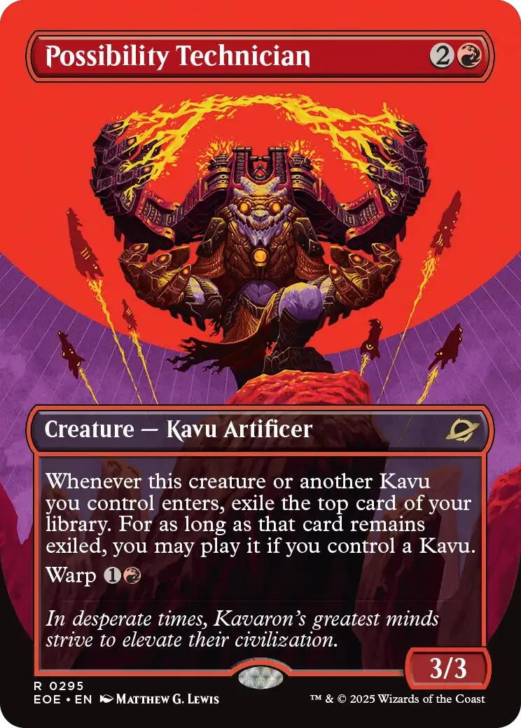 Image for Possibility Technician (Borderless) (295) [Edge of Eternities] - Magic: The Gathering