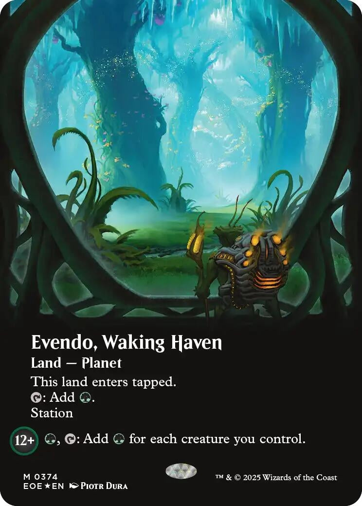Image for Evendo, Waking Haven (Borderless) (Galaxy Foil) (374) [Edge of Eternities] - Magic: The Gathering