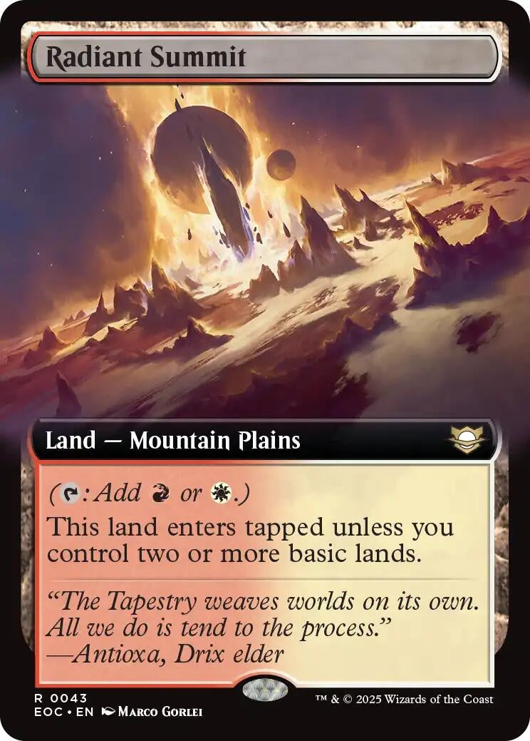 Radiant Summit (Extended Art) (43) [Commander: Edge of Eternities]