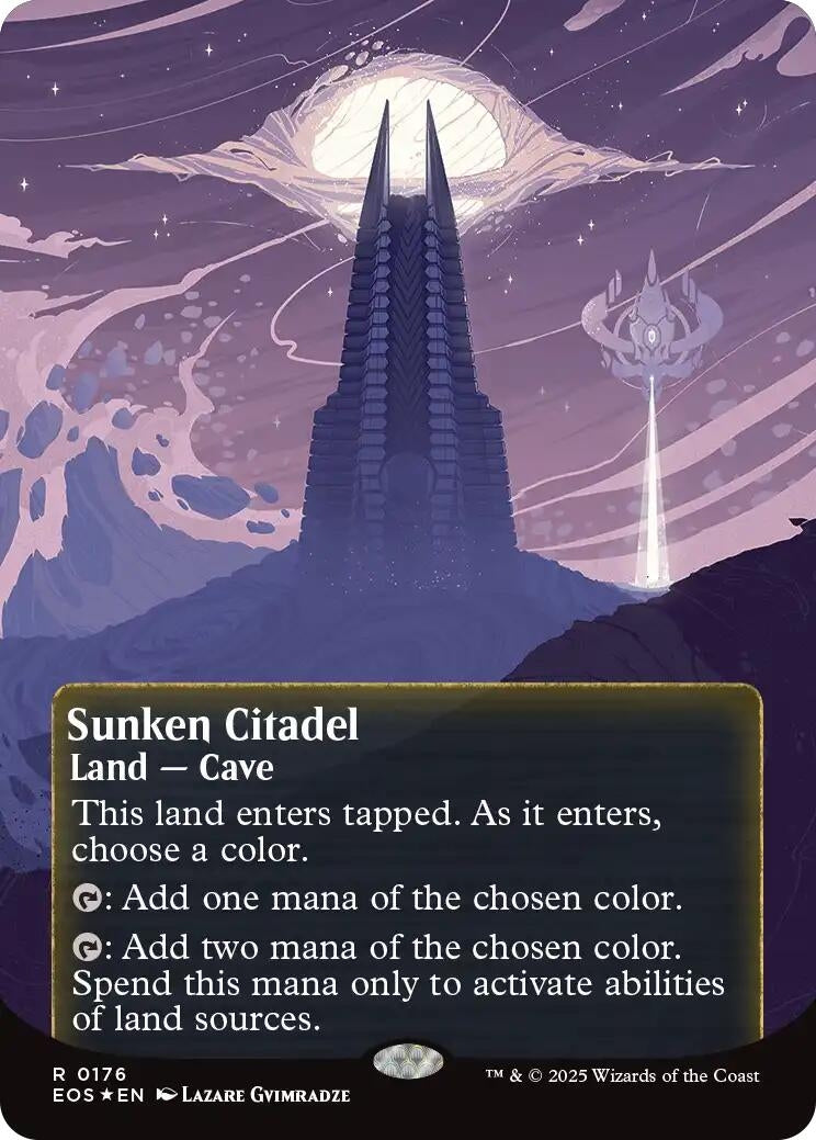Image for Sunken Citadel (0176) (Borderless) (Galaxy Foil) (176) [Edge of Eternities: Stellar Sights] - Magic: The Gathering