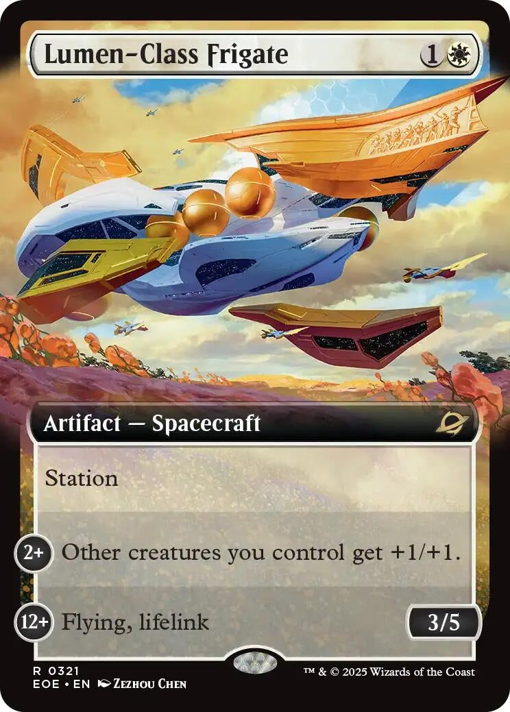 Image for Lumen-Class Frigate (Extended Art) (321) [Edge of Eternities] - Magic: The Gathering