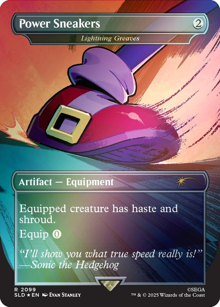 Image for Power Sneakers - Lightning Greaves (Rainbow Foil) (2099) [Secret Lair Drop Series] - Magic: The Gathering