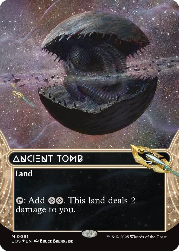 Image for Ancient Tomb (0091) (Borderless) (Galaxy Foil) (91) [Edge of Eternities: Stellar Sights] - Magic: The Gathering
