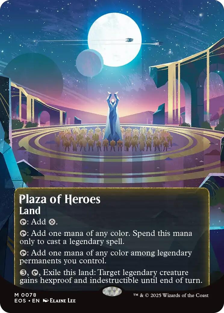 Image for Plaza of Heroes (0078) (Borderless) (78) [Edge of Eternities: Stellar Sights] - Magic: The Gathering