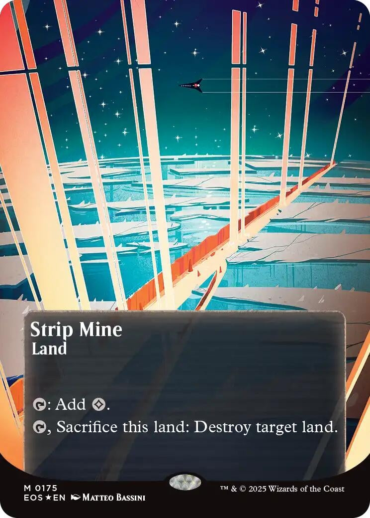 Image for Strip Mine (0175) (Borderless) (Galaxy Foil) (175) [Edge of Eternities: Stellar Sights] - Magic: The Gathering