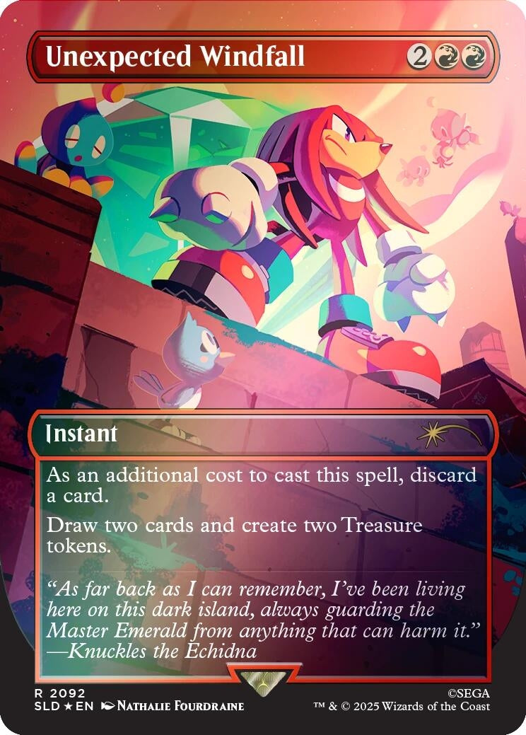 Image for Unexpected Windfall (2092) (Rainbow Foil) (2092) [Secret Lair Drop Series] - Magic: The Gathering