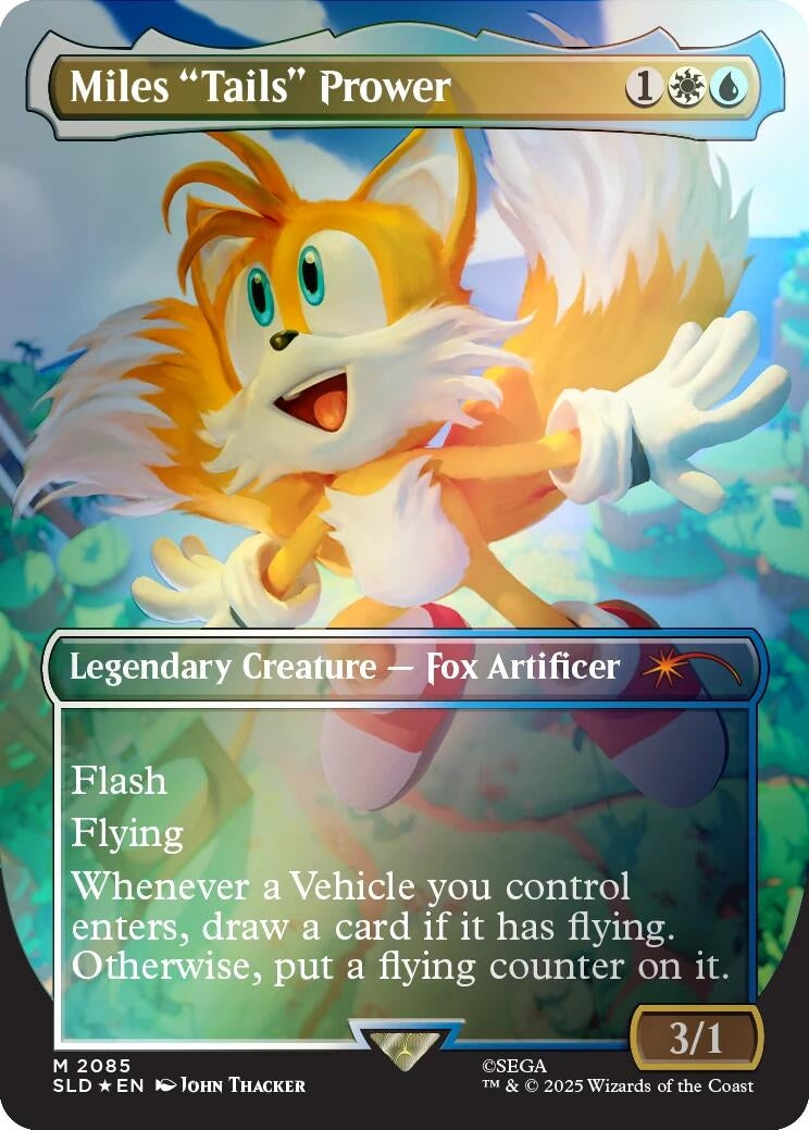 Image for Miles "Tails" Prower (Rainbow Foil) (2085) [Secret Lair Drop Series] - Magic: The Gathering