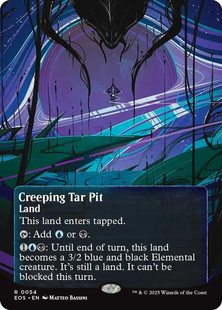 Image for Creeping Tar Pit (0054) (Borderless) (54) [Edge of Eternities: Stellar Sights] - Magic: The Gathering