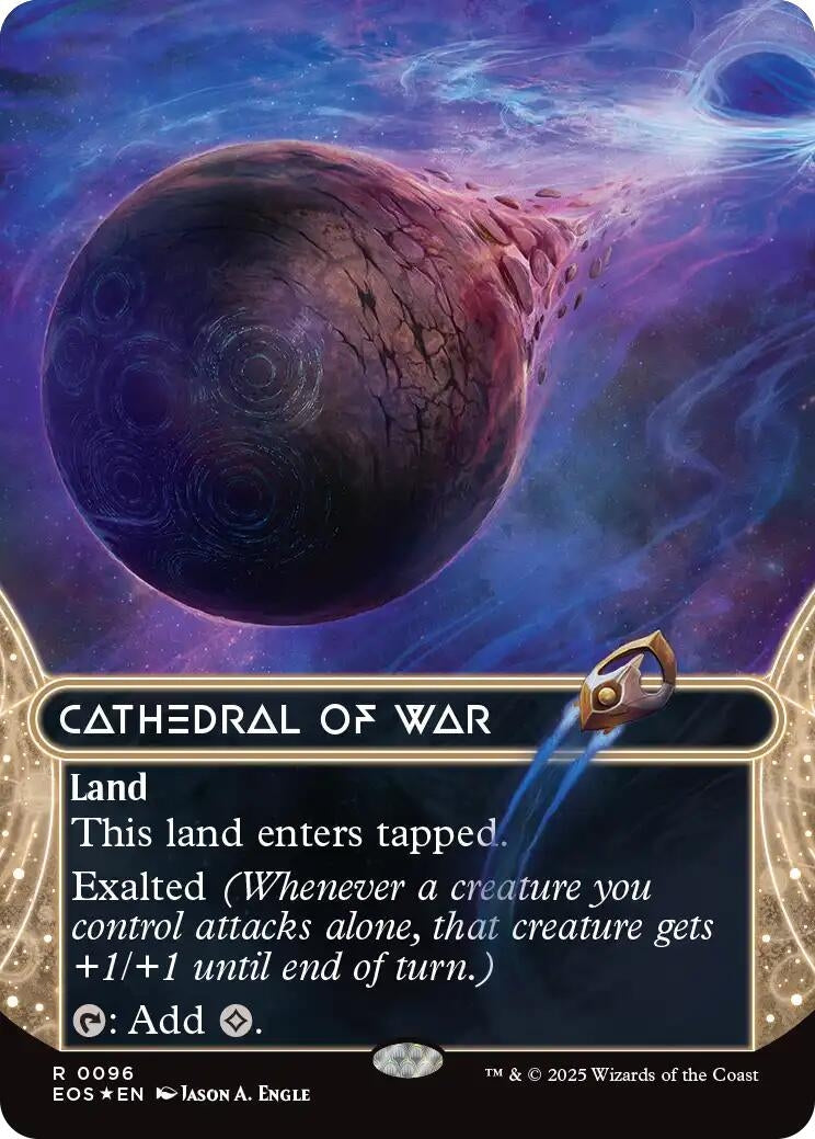 Image for Cathedral of War (0096) (Borderless) (Galaxy Foil) (96) [Edge of Eternities: Stellar Sights] - Magic: The Gathering