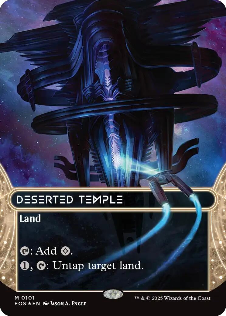 Image for Deserted Temple (0101) (Borderless) (Galaxy Foil) (101) [Edge of Eternities: Stellar Sights] - Magic: The Gathering