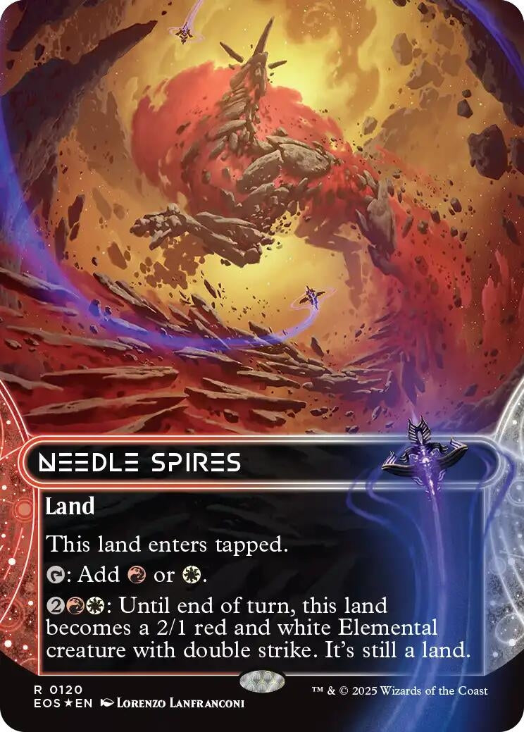 Image for Needle Spires (0120) (Borderless) (Galaxy Foil) (120) [Edge of Eternities: Stellar Sights] - Magic: The Gathering