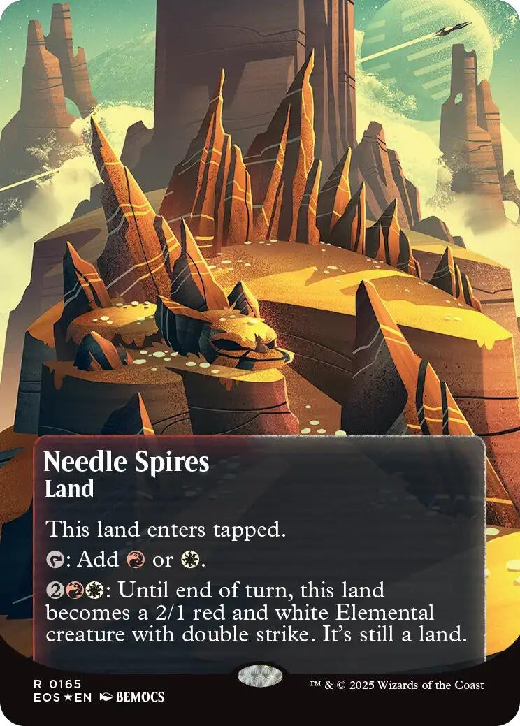 Image for Needle Spires (0165) (Borderless) (Galaxy Foil) (165) [Edge of Eternities: Stellar Sights] - Magic: The Gathering