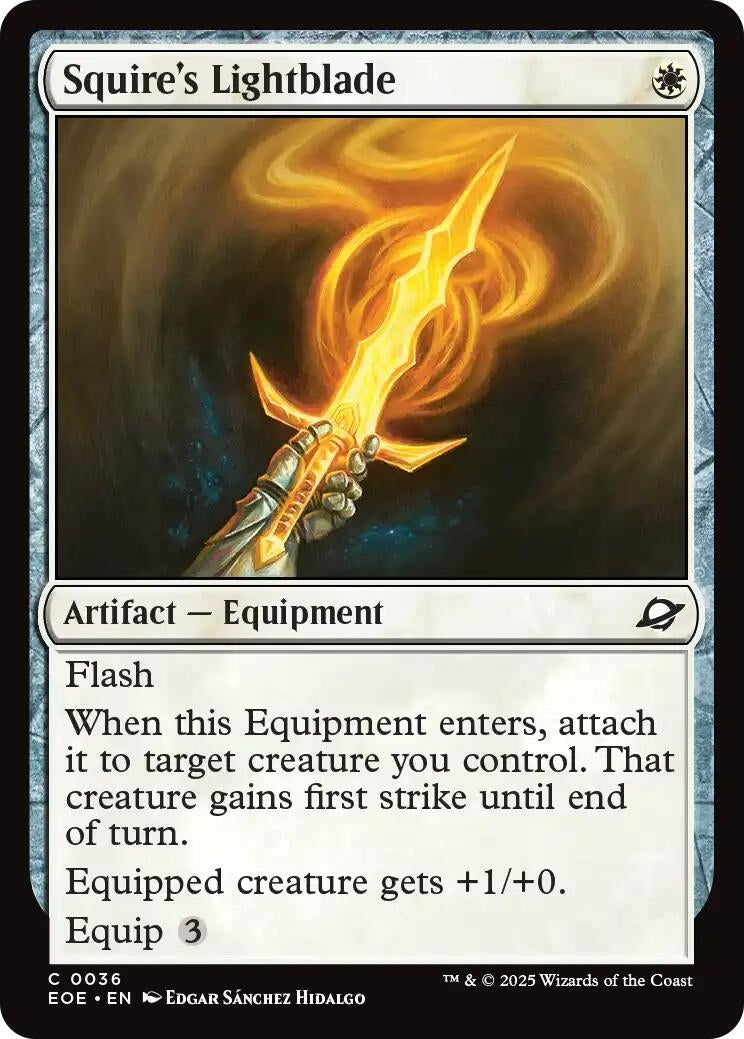 Image for Squire's Lightblade (36) [Edge of Eternities] - Magic: The Gathering