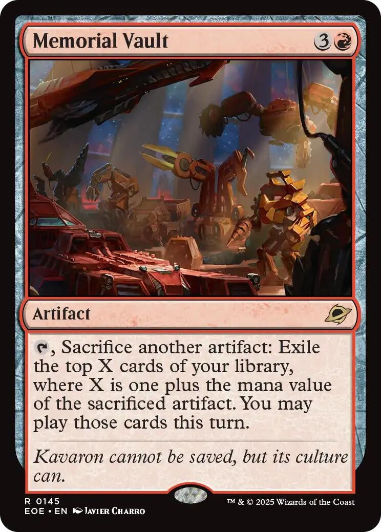 Image for Memorial Vault (145) [Edge of Eternities] - Magic: The Gathering