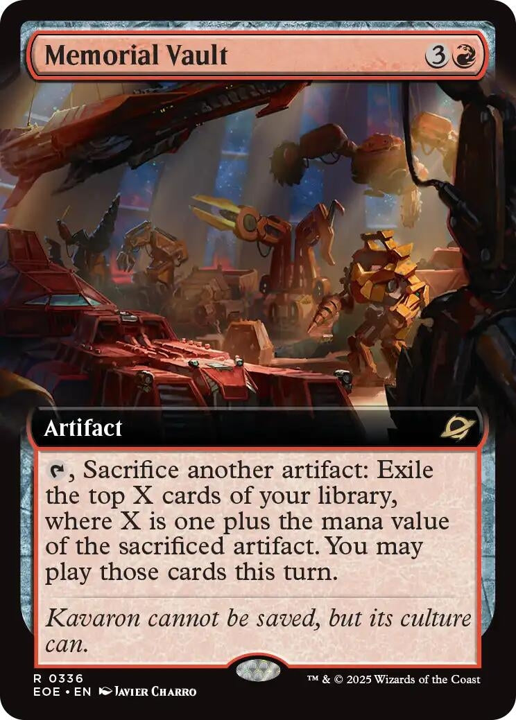 Image for Memorial Vault (Extended Art) (336) [Edge of Eternities] - Magic: The Gathering