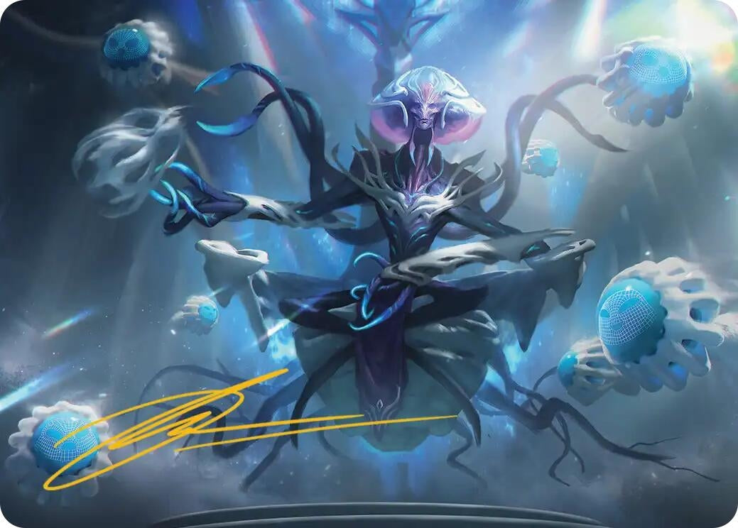 Image for Mm'menon, the Right Hand Art Card (Gold-Stamped Signature) (8) [Edge of Eternities] - Magic: The Gathering