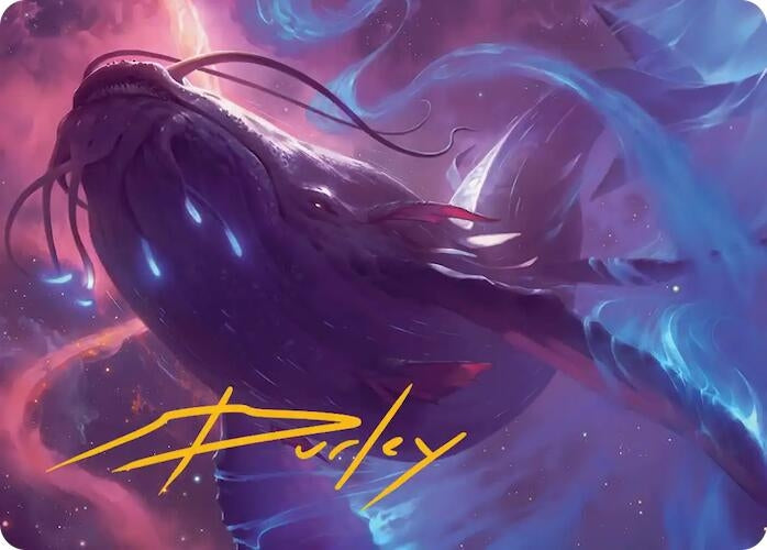 Image for Starbreach Whale Art Card (Gold-Stamped Signature) (9) [Edge of Eternities] - Magic: The Gathering