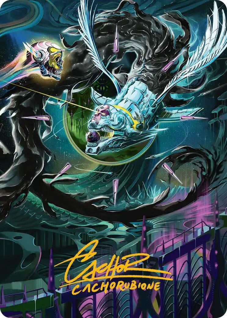 Image for Quantum Riddler Art Card (Gold-Stamped Signature) (39) [Edge of Eternities] - Magic: The Gathering