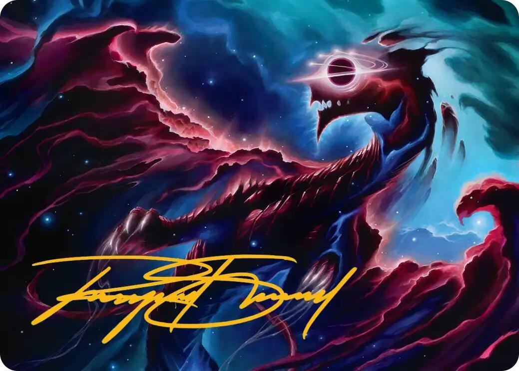 Image for Nova Hellkite Art Card (18/54) (Gold-Stamped Signature) (18) [Edge of Eternities] - Magic: The Gathering