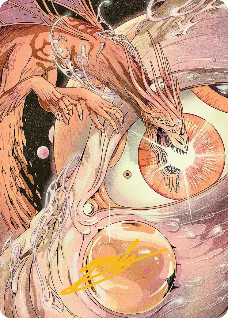 Image for Nova Hellkite Art Card (40/54) (Gold-Stamped Signature) (40) [Edge of Eternities] - Magic: The Gathering