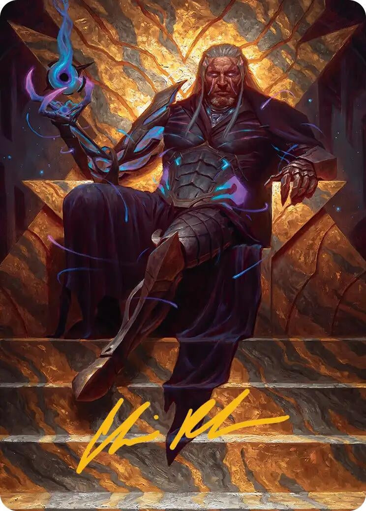 Image for Tezzeret, Cruel Captain Art Card (1/54) (Gold-Stamped Signature) (1) [Edge of Eternities] - Magic: The Gathering