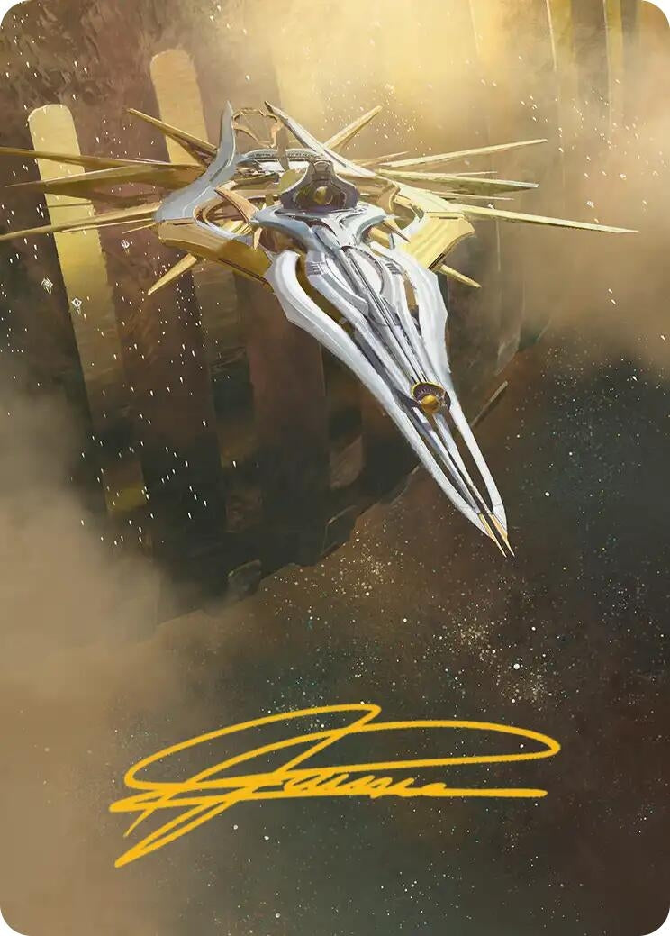 Image for Dawnsire, Sunstar Dreadnought Art Card (Gold-Stamped Signature) (27) [Edge of Eternities] - Magic: The Gathering