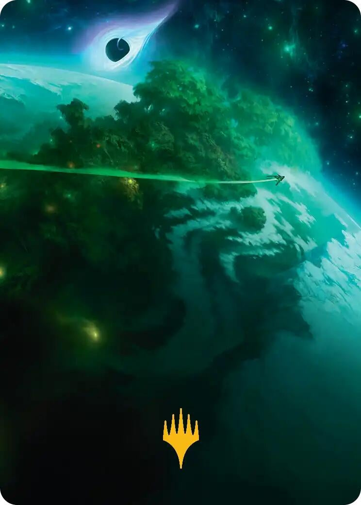 Image for Evendo, Waking Haven Art Card (Gold-Stamped Planeswalker Symbol) (30) [Edge of Eternities] - Magic: The Gathering