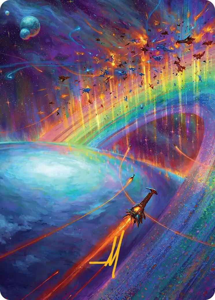 Image for Cascading Cataracts Art Card (43/54) (Gold-Stamped Signature) (43) [Edge of Eternities] - Magic: The Gathering