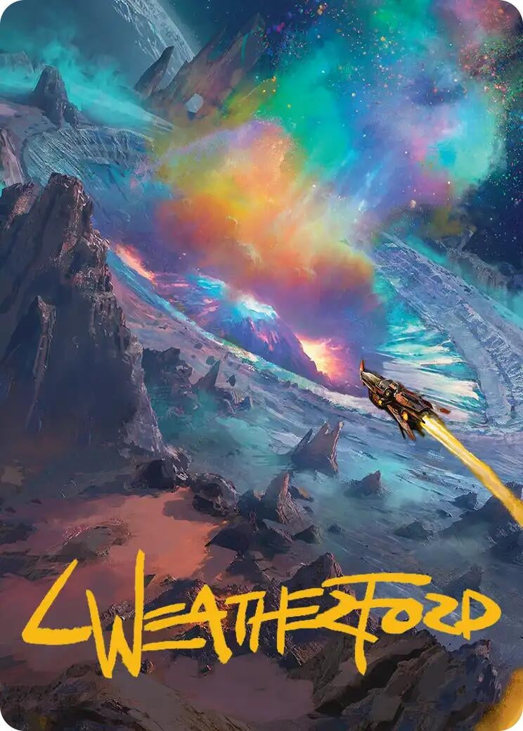 Image for Meteor Crater Art Card (Gold-Stamped Signature) (45) [Edge of Eternities] - Magic: The Gathering