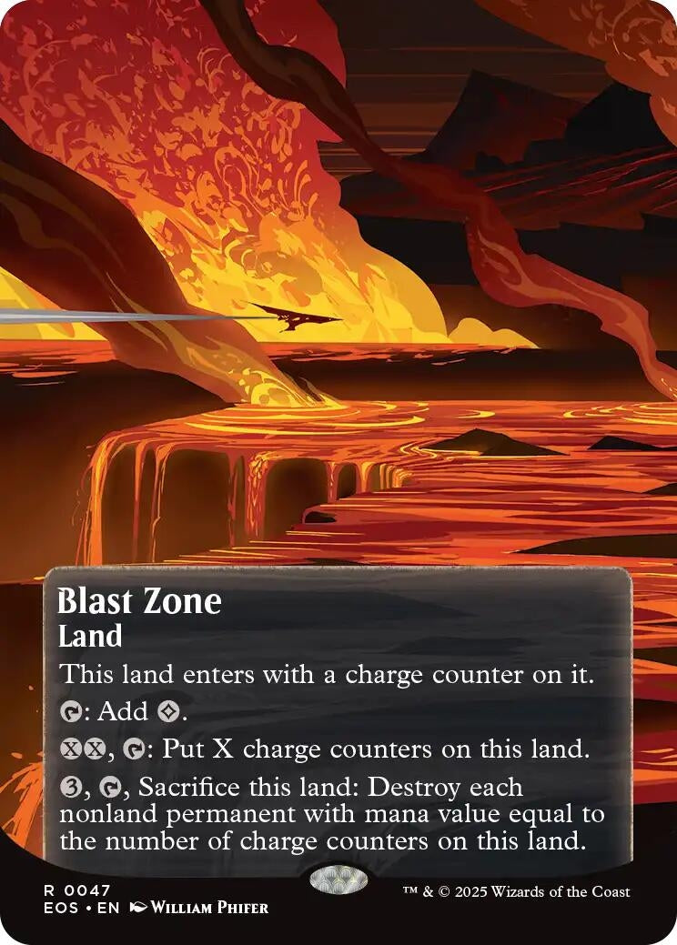 Image for Blast Zone (0047) (Borderless) (47) [Edge of Eternities: Stellar Sights] - Magic: The Gathering