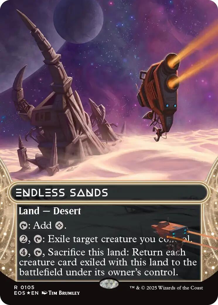 Image for Endless Sands (0105) (Borderless) (Galaxy Foil) (105) [Edge of Eternities: Stellar Sights] - Magic: The Gathering