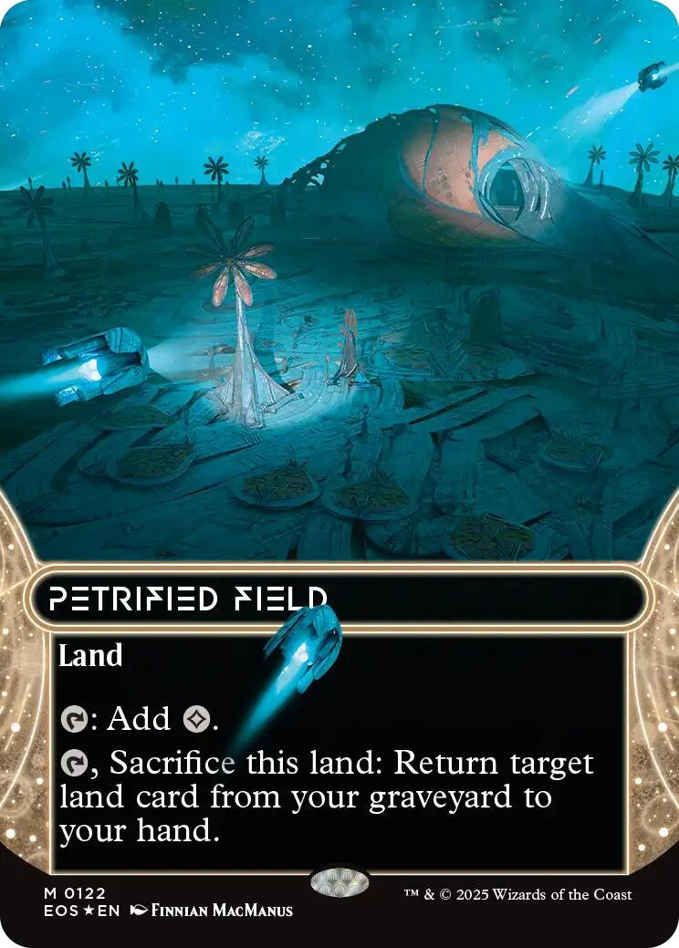 Image for Petrified Field (0122) (Borderless) (Galaxy Foil) (122) [Edge of Eternities: Stellar Sights] - Magic: The Gathering
