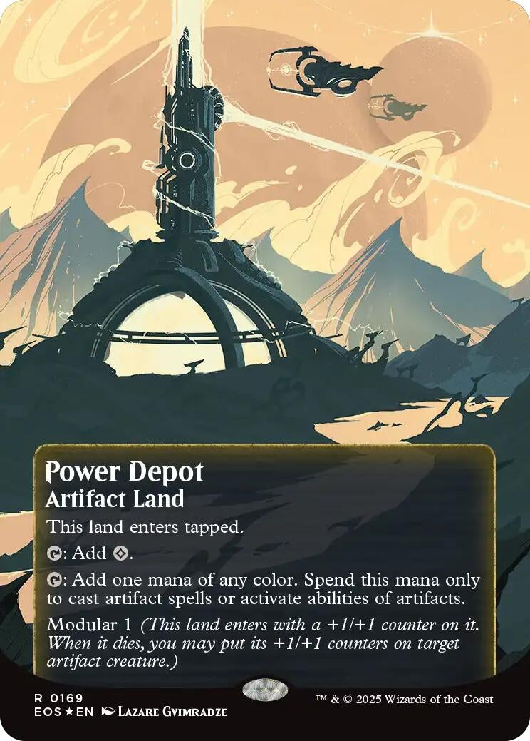 Image for Power Depot (0169) (Borderless) (Galaxy Foil) (169) [Edge of Eternities: Stellar Sights] - Magic: The Gathering